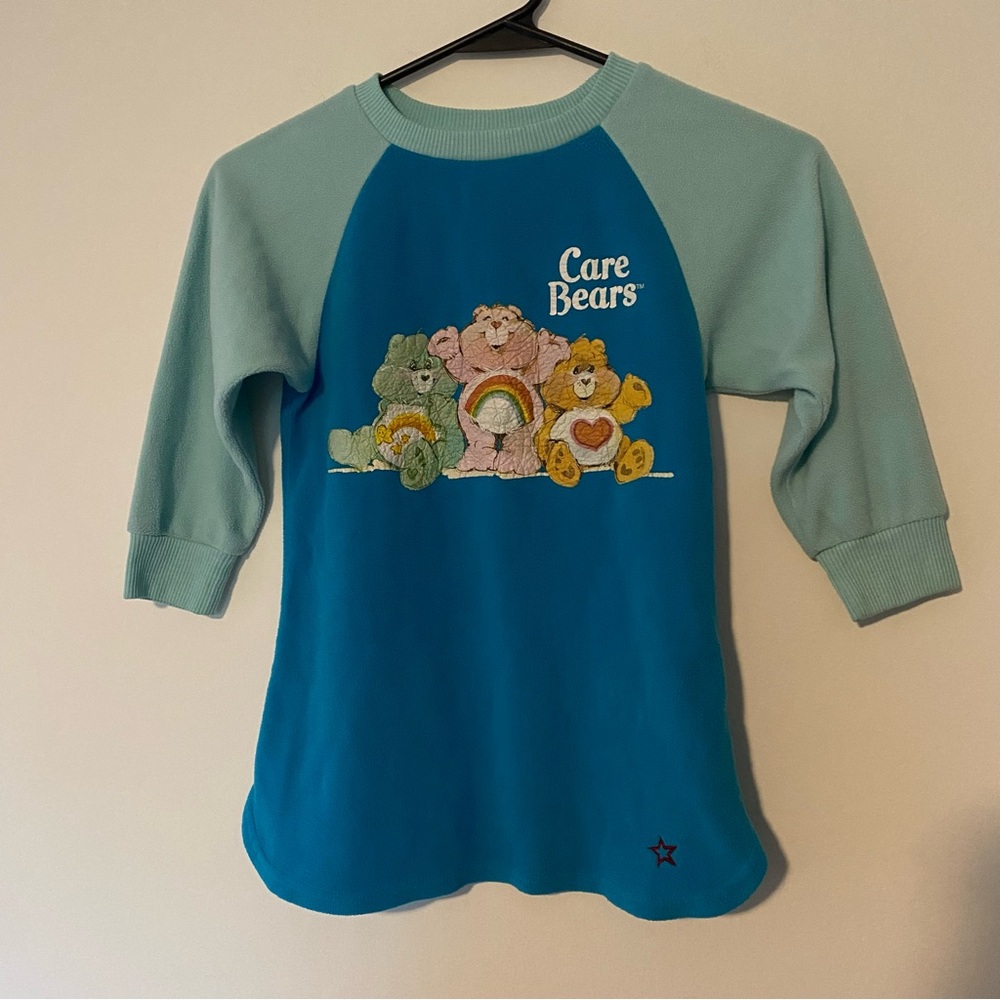 Care Bears Kids Blue Raglan Shirt XS